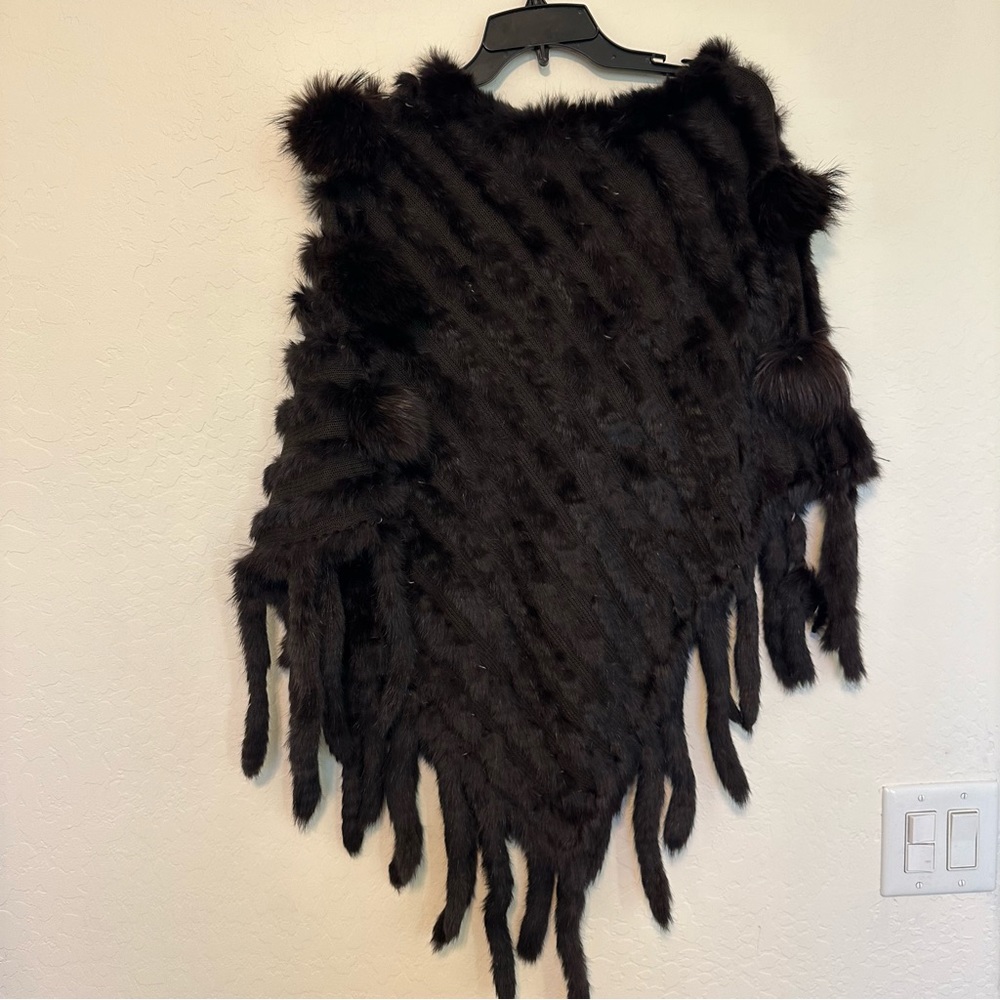 Brown and black fur  ponchoNEW!